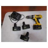 14.4v DeWalt Drill, Batteries, Charger