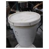 Partial Buckets of Polyethylene & Hopper
