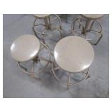 (6) Adjustable Height Shop Stools