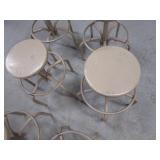 (6) Adjustable Height Shop Stools
