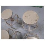 (6) Adjustable Height Shop Stools