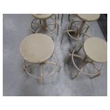 (6) Adjustable Height Shop Stools