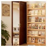 Godnoei Behind the Door Wooden Bookshelf/Storage Cabinet