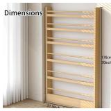 Godnoei Behind the Door Wooden Bookshelf/Storage Cabinet