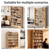 Godnoei Behind the Door Wooden Bookshelf/Storage Cabinet