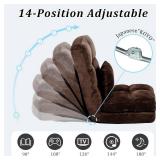 DeeLyan Floor Chair with Back Support and Pillow (Brown)