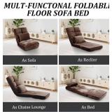 DeeLyan Floor Chair with Back Support and Pillow (Brown)