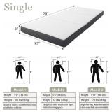 Hueify Tri-Fold 3" Twin Size Foldable Mattress in a Box