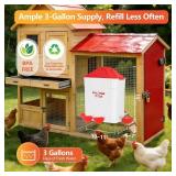 Fvlortrik 3 Gallon Chicken Waterer and Feeder Set