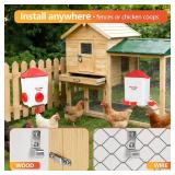 Fvlortrik 3 Gallon Chicken Waterer and Feeder Set