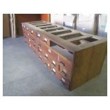 (A-4) Antique Wood 20-Drawer Cabine...