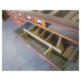 (A-4) Antique Wood 20-Drawer Cabine...