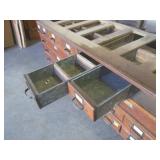 (A-4) Antique Wood 20-Drawer Cabine...