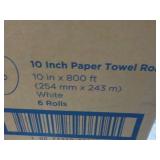 6 Rolls en Motion 10" White Paper T...