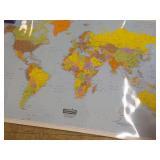 33 x 50" World Wall Map...