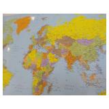 33 x 50" World Wall Map...