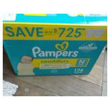 Case of 174 Pampers - new born size...