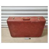 Sears Attache Case - Vintage Burgundy Leatherette with Brass Hardware