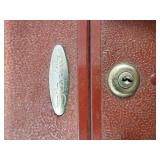 Sears Attache Case - Vintage Burgundy Leatherette with Brass Hardware