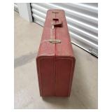 Sears Attache Case - Vintage Burgundy Leatherette with Brass Hardware