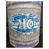 Your Own Vintage Metal Oil Can with Side Spout - Blue Label
