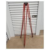 Survey Tripod  - Orange Metal with 1/4-20 Mount and Ground Spikes