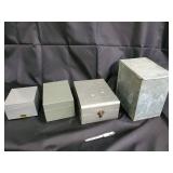 Galvanized Steel Storage Boxes (Lot of 4)
