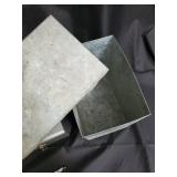 Galvanized Steel Storage Boxes (Lot of 4)