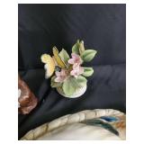 Ceramic Duck Figurines (Lot of 8) - Decorative Bird & Floral Accessories