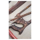 Frame Saw & Hacksaw - Vintage Rusty Tools Lot