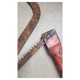 Frame Saw & Hacksaw - Vintage Rusty Tools Lot