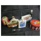 Vintage Advertising Tins & Decanters (Lot of 6)