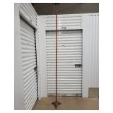 Vintage Cast-Iron Flag Stand - Copper Column & Ball Finial