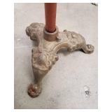 Vintage Cast-Iron Flag Stand - Copper Column & Ball Finial