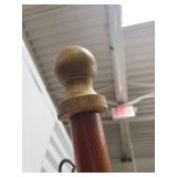 Vintage Cast-Iron Flag Stand - Copper Column & Ball Finial