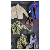 Vintage G.I. Joe Action Figure Lot with Army Manual, Gear & Clothing