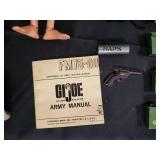 Vintage G.I. Joe Action Figure Lot with Army Manual, Gear & Clothing