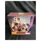 Grandeur Noel Porcelain Angels - Hand-Painted, Antique Finish - 2-Piece Set