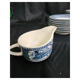 Blue Willow-Style Transferware Dinnerware Set - Assorted Plates & Accessories