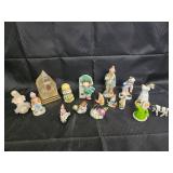 Royal Copley Vintage Ceramic Figurines - Nativity, Clown, Hammond, Indiana Souvenir