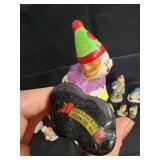 Royal Copley Vintage Ceramic Figurines - Nativity, Clown, Hammond, Indiana Souvenir