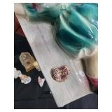 Royal Copley Vintage Ceramic Figurines - Nativity, Clown, Hammond, Indiana Souvenir