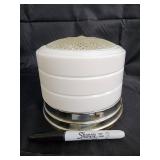 Hand-Painted Floral Glass Vases - Vintage Frosted Lamp- MCM Light fixture