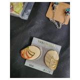MODWARD Two-Disc Earrings on Card, Medjugorje Pendant & Assorted Jewelry