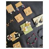 MODWARD Two-Disc Earrings on Card, Medjugorje Pendant & Assorted Jewelry