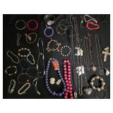 Costume Jewelry Assortment - Beads, Bracelets, Necklaces & Charms