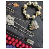 Costume Jewelry Assortment - Beads, Bracelets, Necklaces & Charms