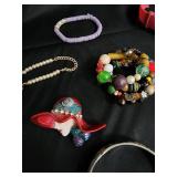 Assorted Costume Jewelry - Necklaces, Bracelets, Watches & Pins