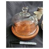 Chateau Hand-Painted Stoneware Dinnerware Set, Japan - Plates, Mugs, Creamer, Sugar Jars, Cake Dome