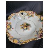 Vintage Floral China & Carnival Glass Collection - Germany Marked & Iridescent Pieces